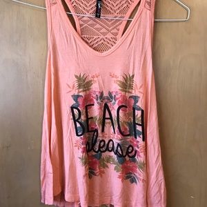 “Beach please” tank